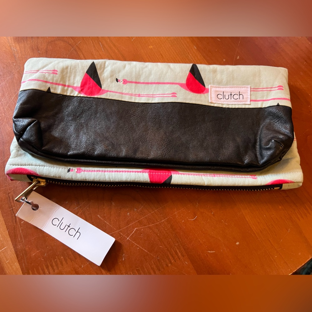 Clutch Black and Red Patterned Clutch